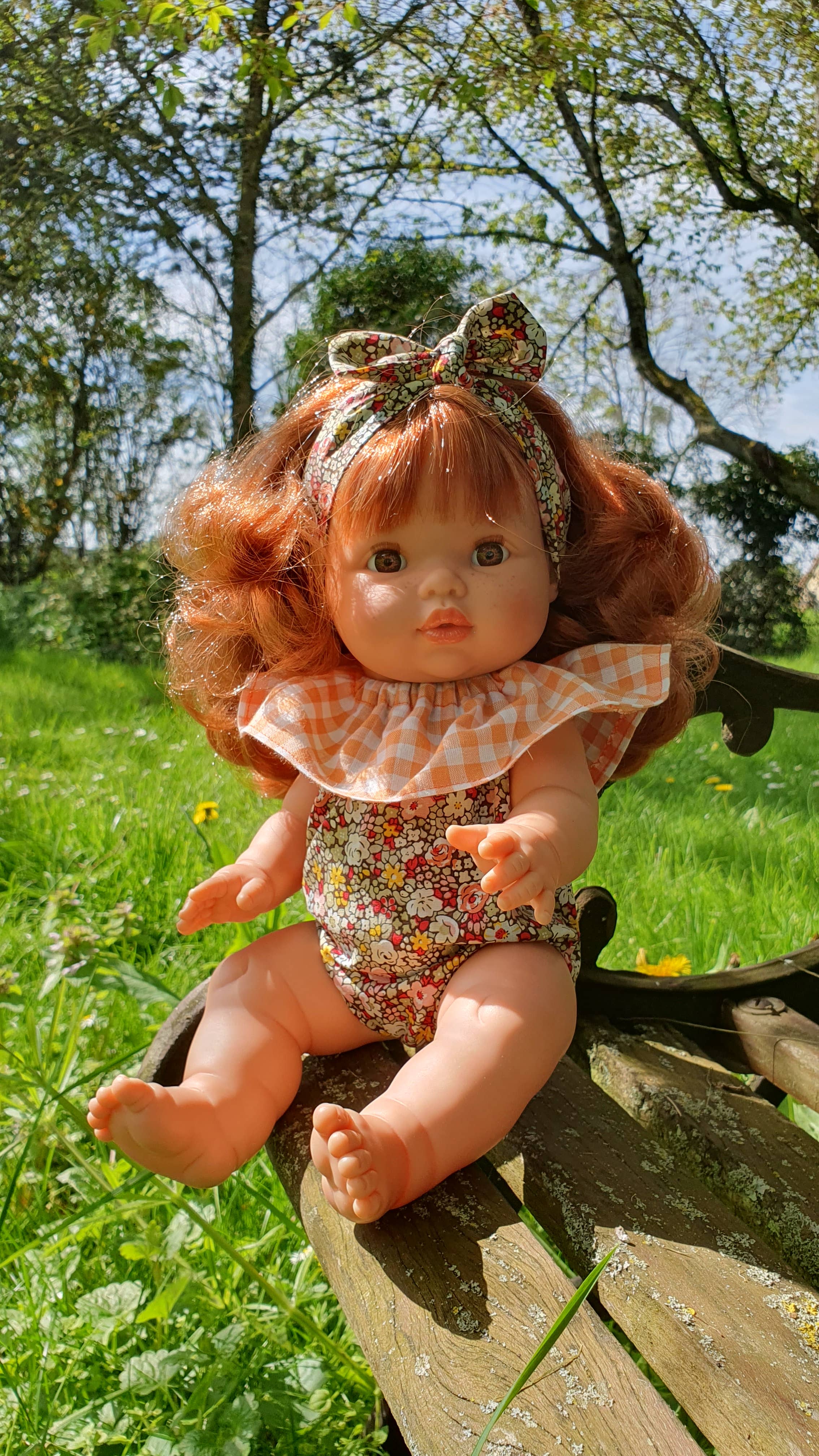 Maman Poule et Papa Coq - Wholesale Doll - Kids - VICHY/FLEURS romper5