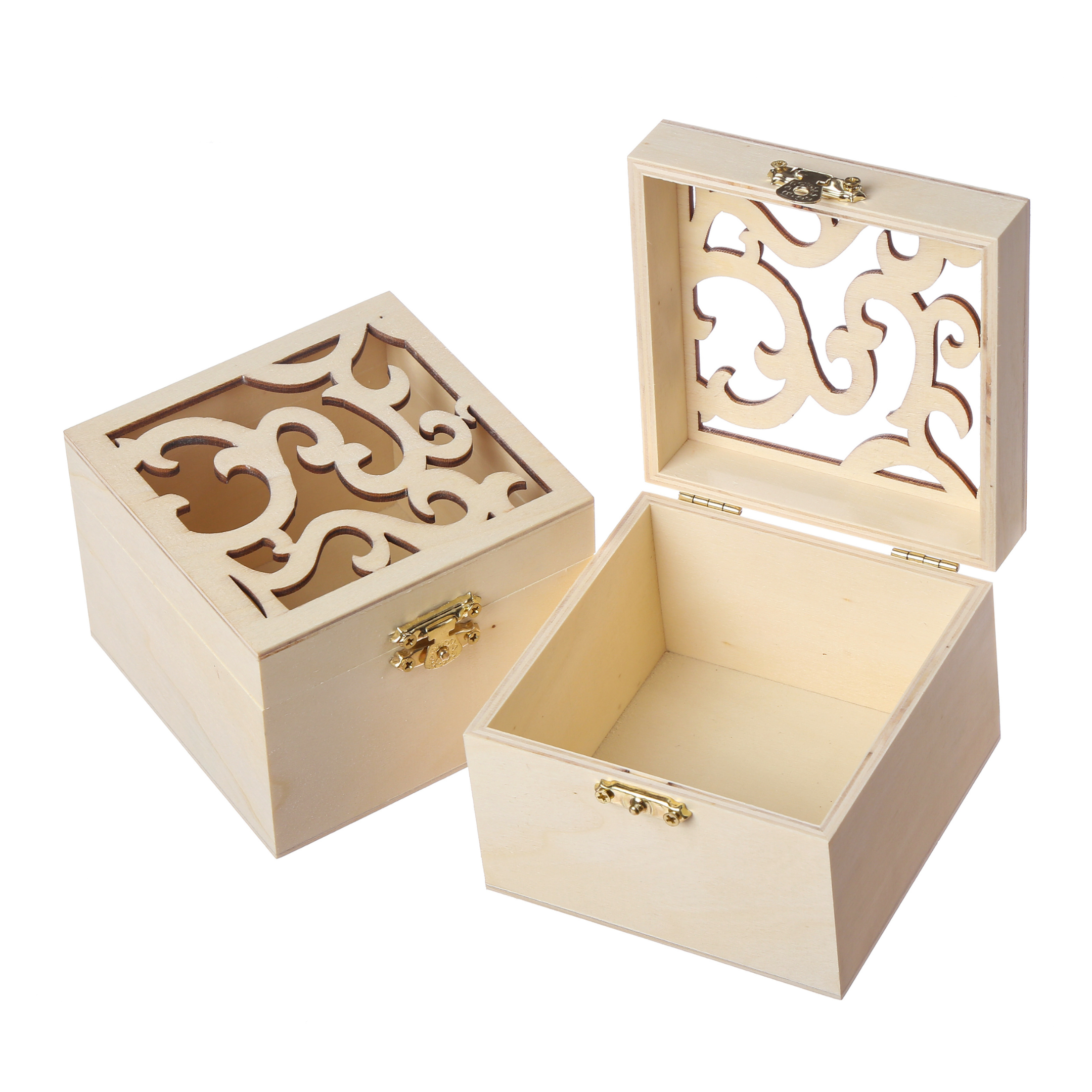 Angels Craft - Wholesale Jewelry Box/Organizer - Laser Cut Wooden   Jewelry Box, 1-ct (2 options available)1