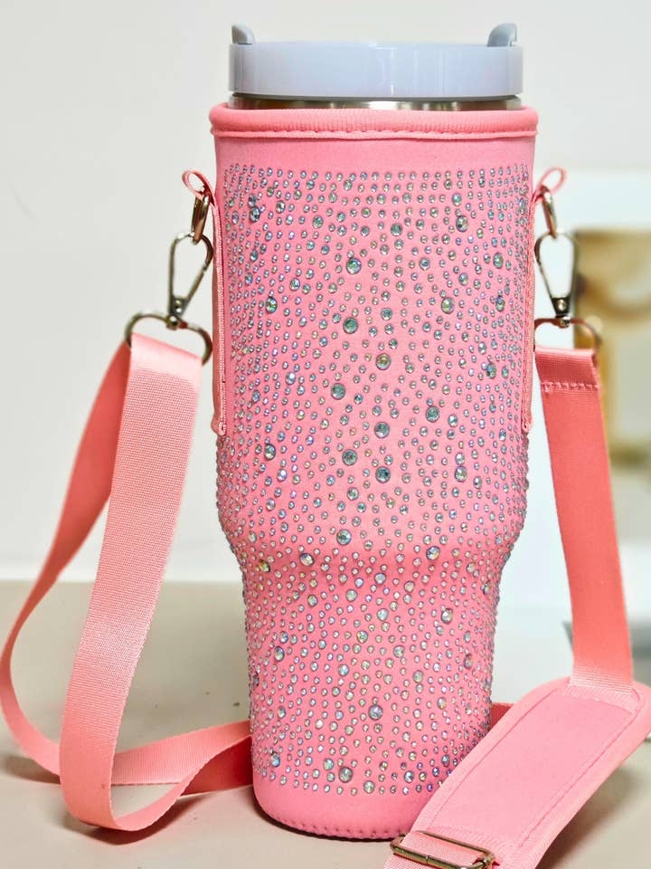 1pc Bling Water Bottle Carrier Bag For Stanley Quencher H2.0 for wholesale by Crave by FW