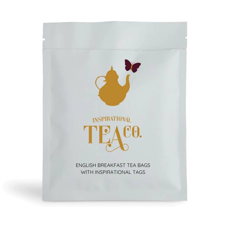 English Breakfast Teabags Inspirational Tags Singles for wholesale by Inspirational Tea Co.