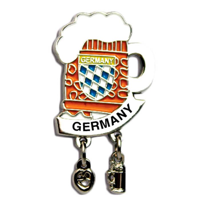 Oktoberfest Beer Mug Metal Hat Pin For German Hat for wholesale by European Heritage Gifts