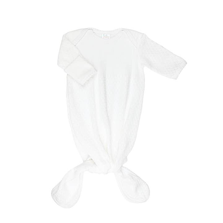 Paty - Wholesale Babygown - Baby - Paty Knit Knotted Overlap Gown with Pink and Blue0