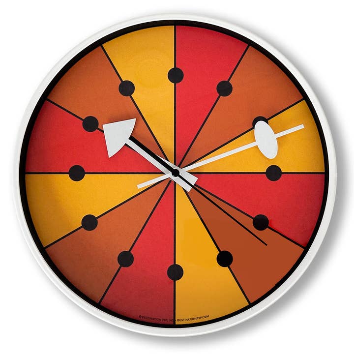 Sundial Orange Wall Clock for wholesale by Destination PSP