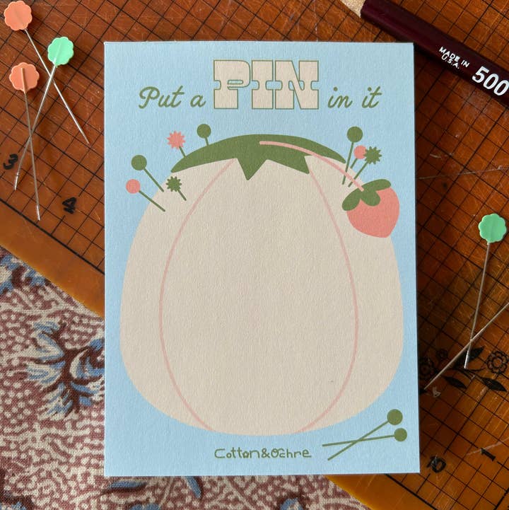 Cotton and Ochre - Wholesale Notepad - Put a Pin in it Notepad1