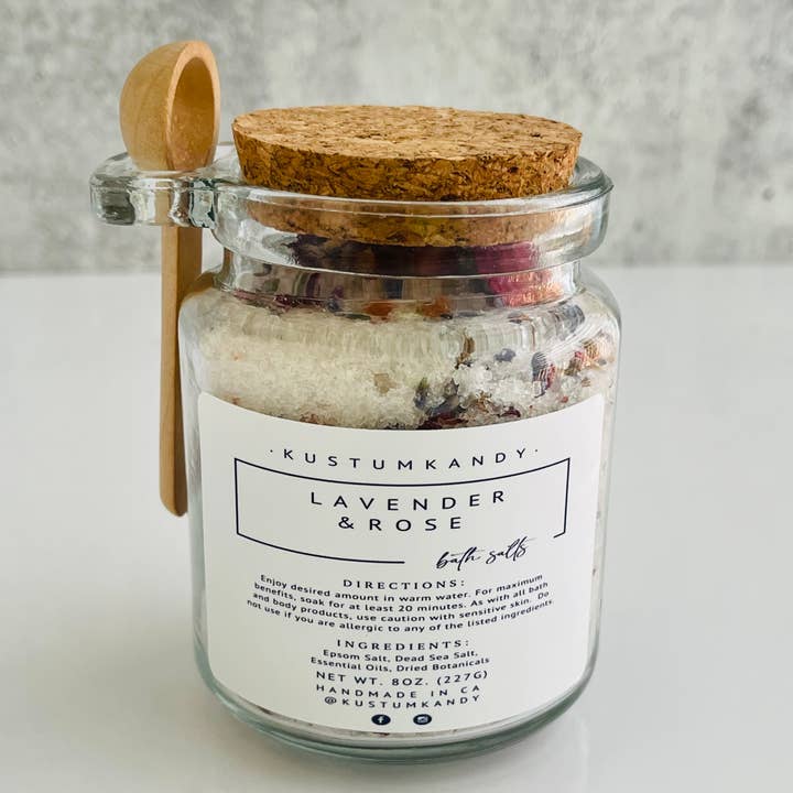 Bath Salt Lavender + Rose for wholesale by KustumKandy