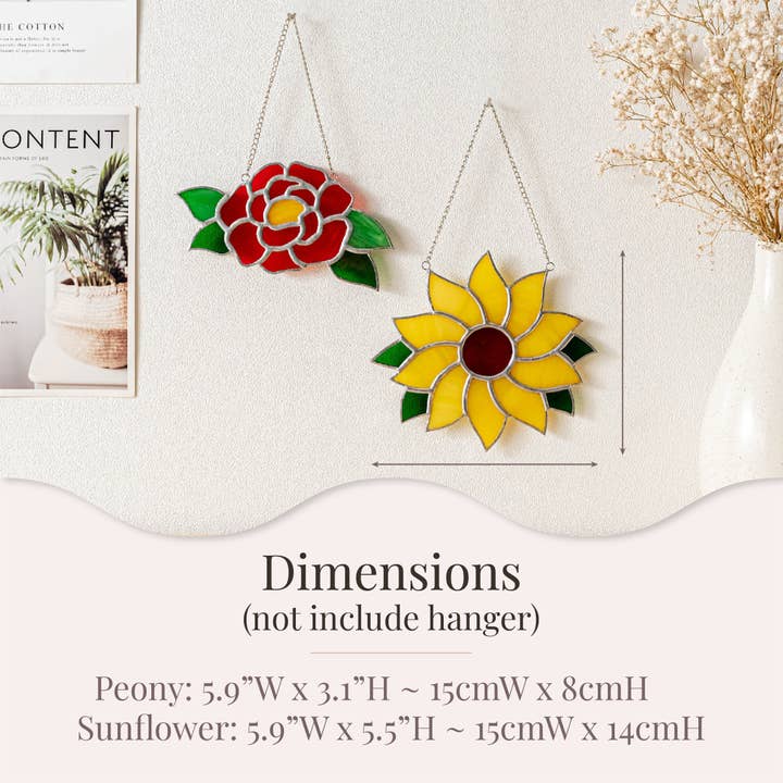 MondoBellissimo - Wholesale Suncatcher - Stained Glass Sunflower Suncatcher F53