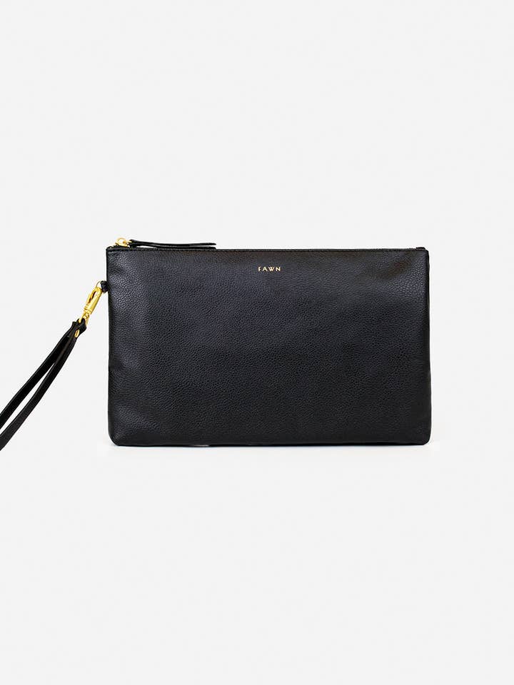 The Changing Clutch with Diaper Mat - Matte Faux Leather for wholesale by Fawn Design