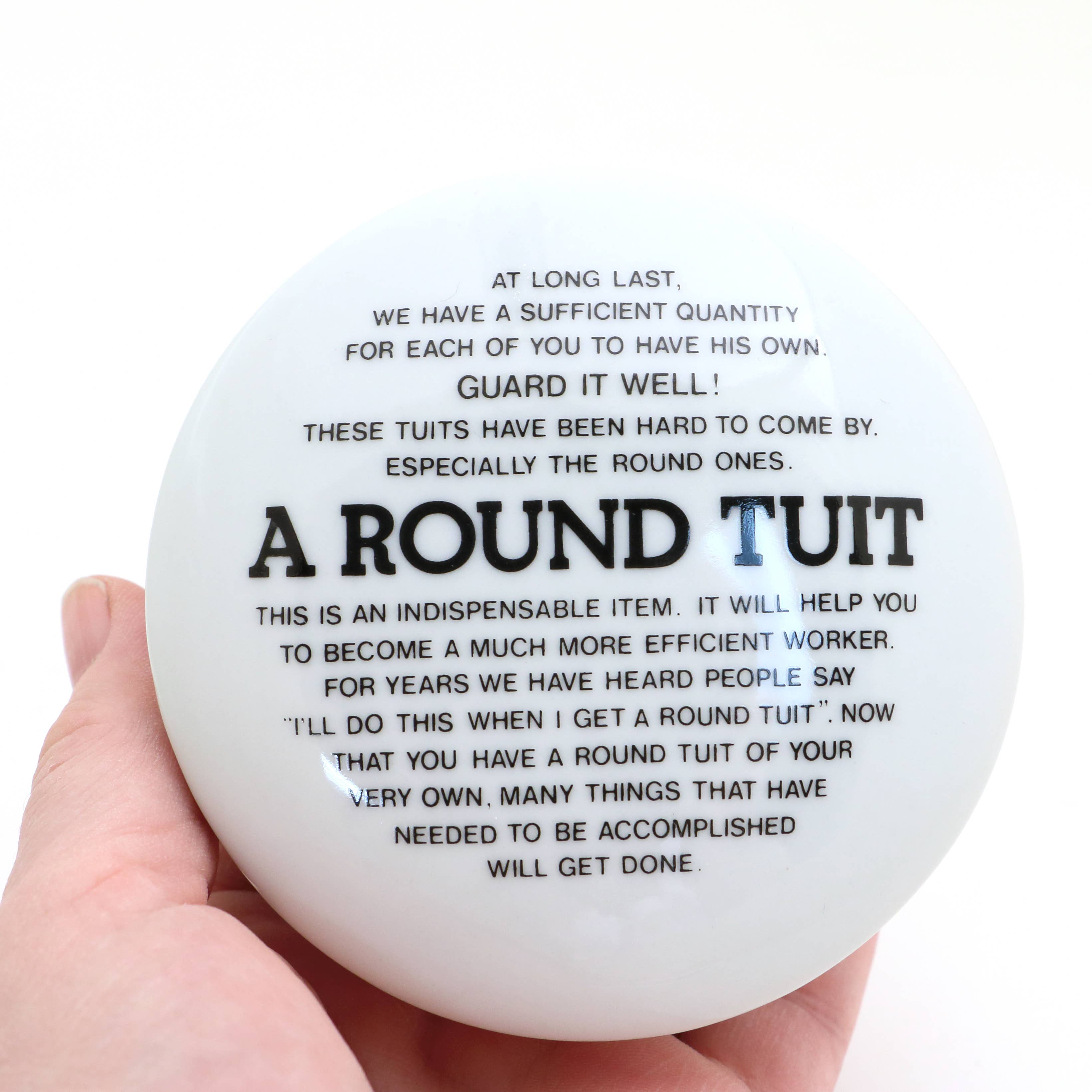 Lenny Mud - Wholesale Gag Gift/Novelty Gift - A Round Tuit ceramic box, novelty gag gift4