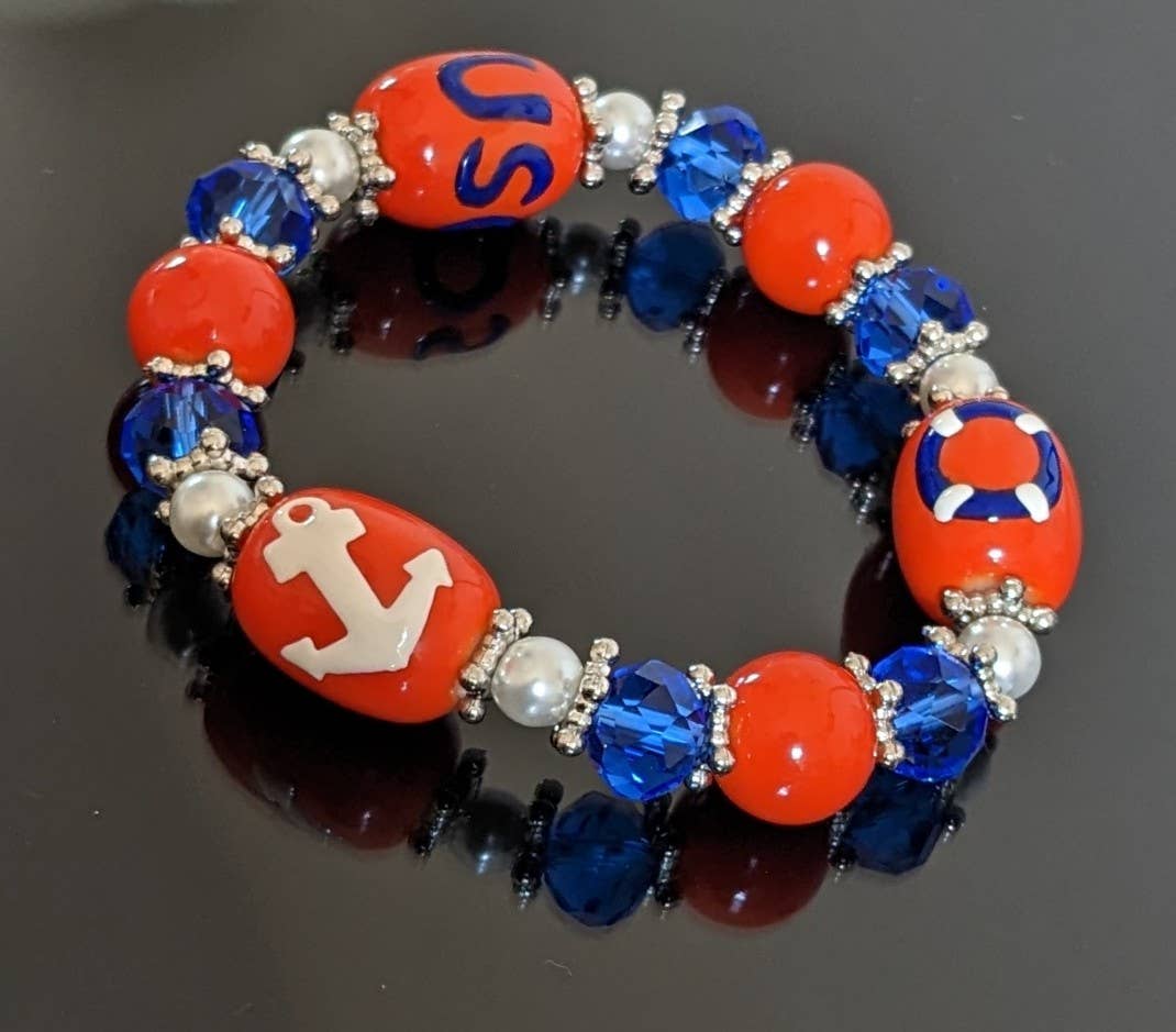 Fiona Accessories - Wholesale Beaded Bracelet - USA Military Navy Air Force Coast Guard Army Bracelet Gift17