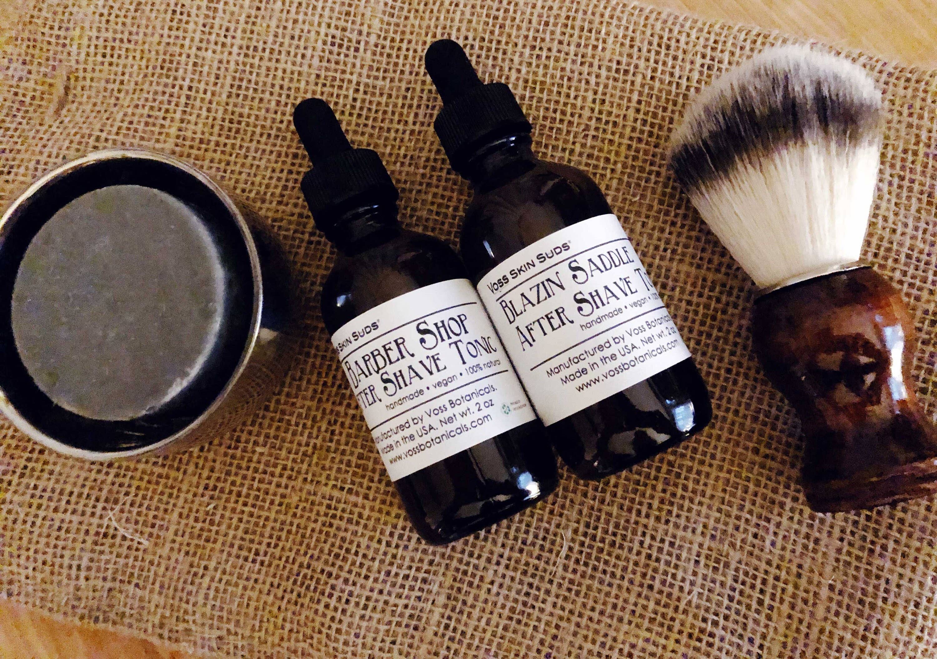 Voss Botanicals, LLC - Wholesale Shaving Set/Kit - Men's - Man Gift | Shave Kit | Vegan Shave Bar | Natural Bristle Shaving Brush | Stainless Steel Shaving Bowl | Groomsmen Gift | Gift For Him7