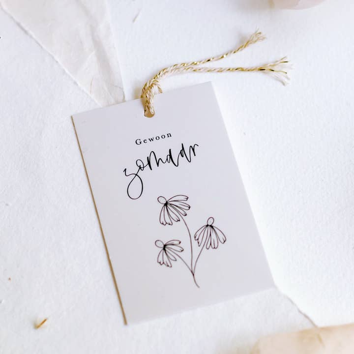 Kadolabel Gewoon zomaar for engroshandel hos Dreamkey Design