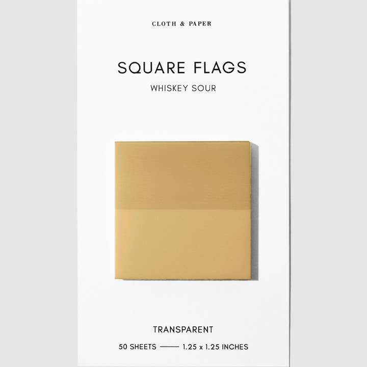 Cloth & Paper - Wholesale Bookmark - Square Transparent Page Flags57
