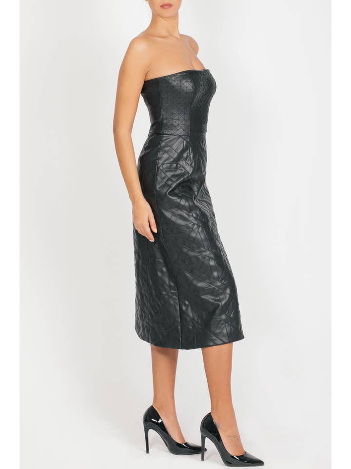 Black Leather Dress In Various Shapes for wholesale on Faire2