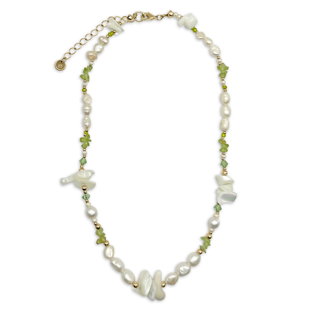 Camilla Limón - Wholesale Beaded/Pearl Necklace - Gemstone Fresh Water Pearl Mother of Pearl Gold Necklace3