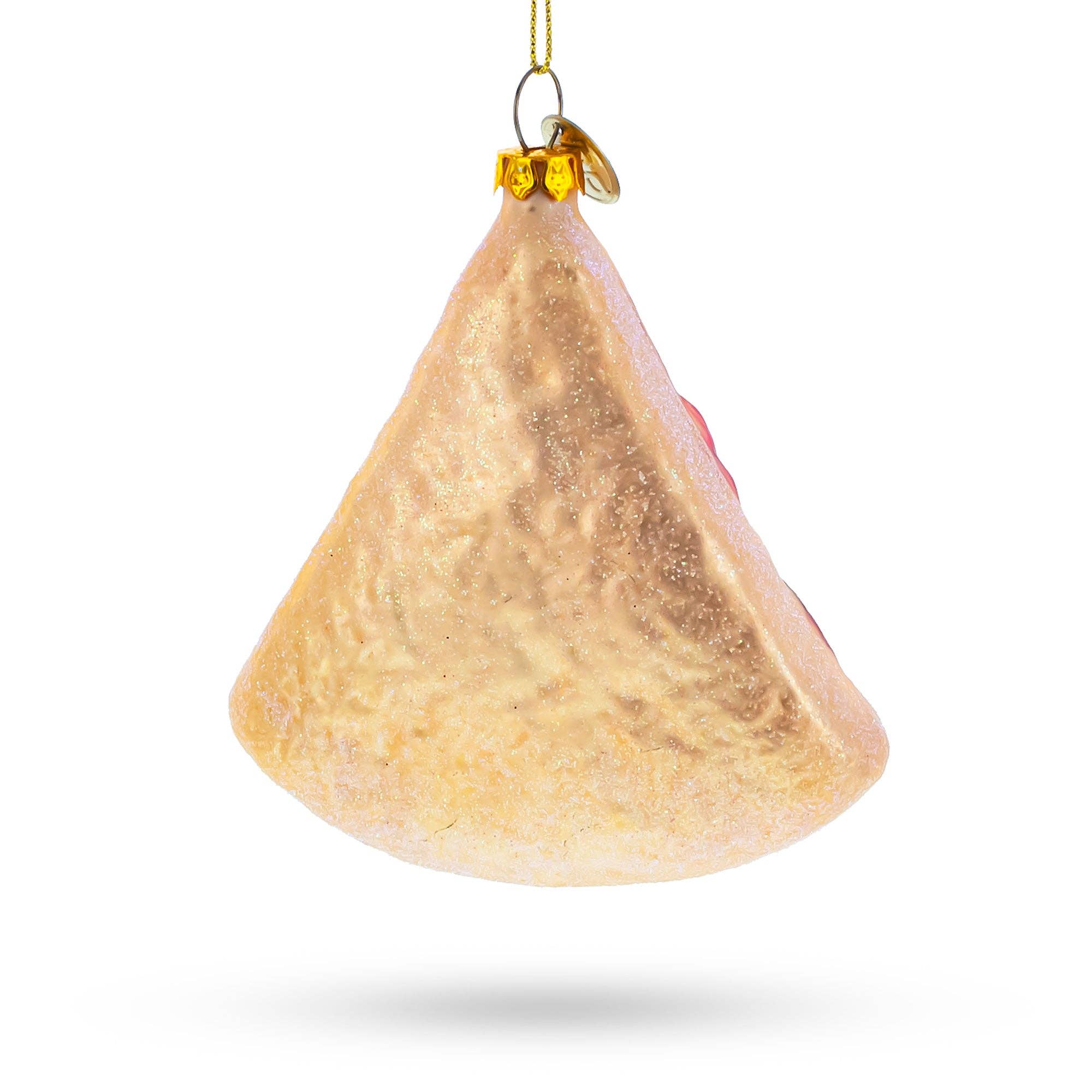 BestPysanky – wholesale Ornament – Slice of Pepperoni Pizza Glass Christmas Ornament2