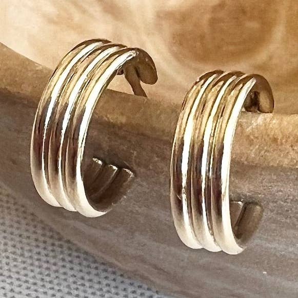 Jayme Huggie Hoops for wholesale by Hayden B. Jewelry