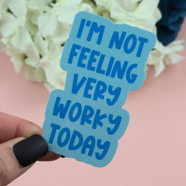 The Grumpy Tortoise - Wholesale Sticker - Waterproof Sticker - Not Feeling Very Worky Today Single Sticker - Sarcastic Sticker - Funny Sticker - Sassy0