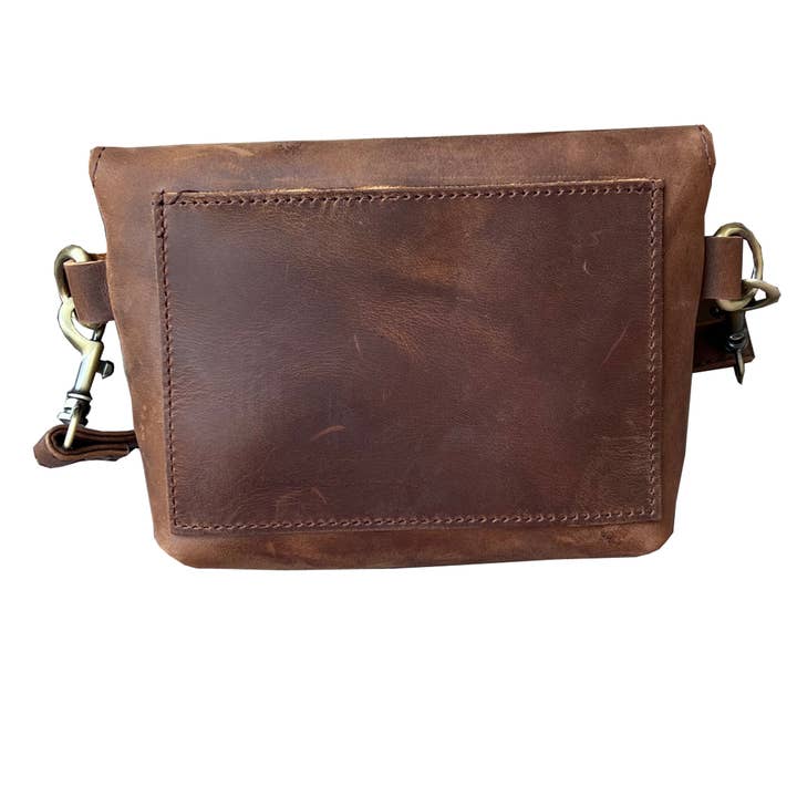 Roma Leathers, Inc. - Wholesale Crossbody Bag - Women's - W022S crazy horse genuine leather crossbody1
