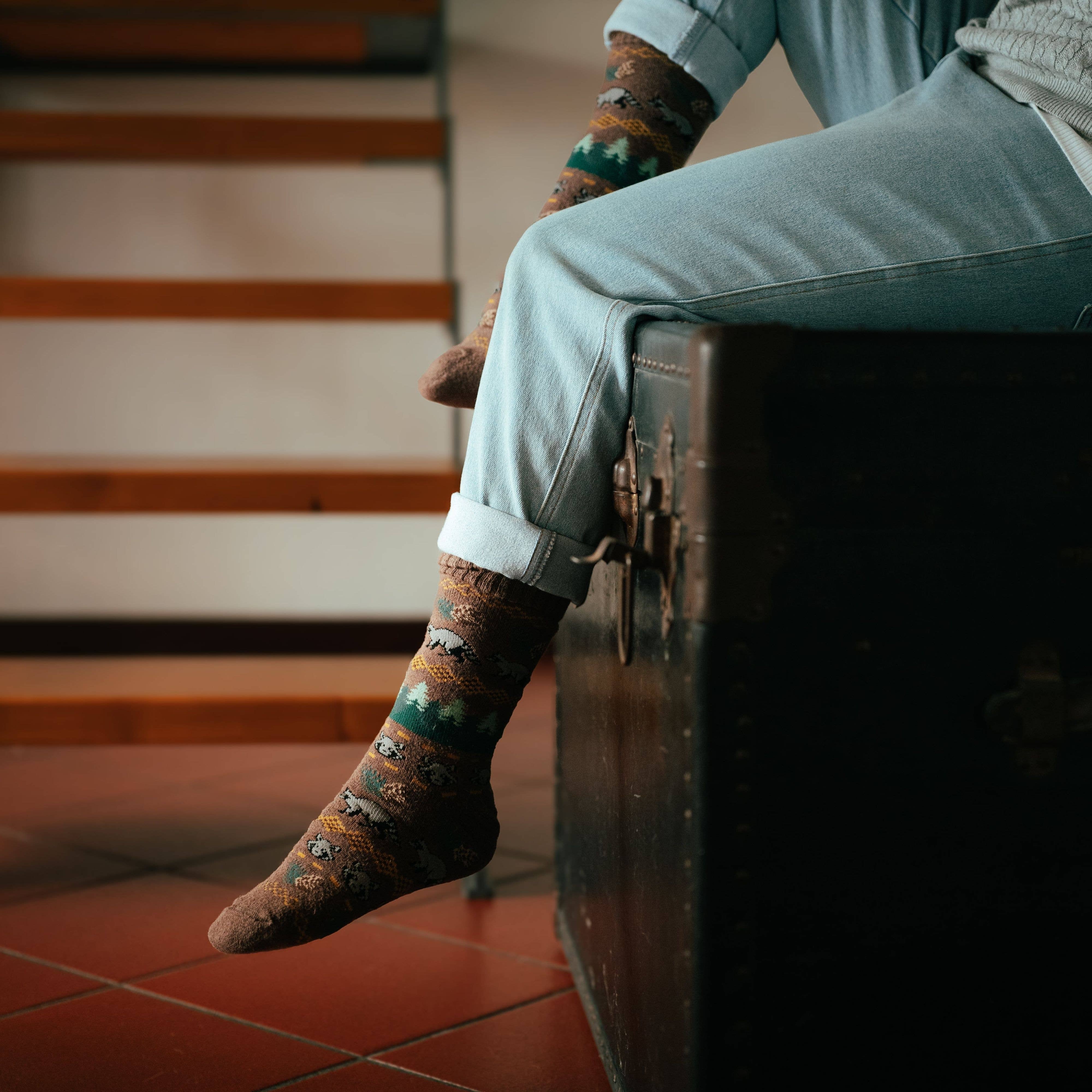 Polar Star - Wholesale Socks - Unisex - Raccoon Socks | Warm Socks | Christmas Socks | Forest Socks1