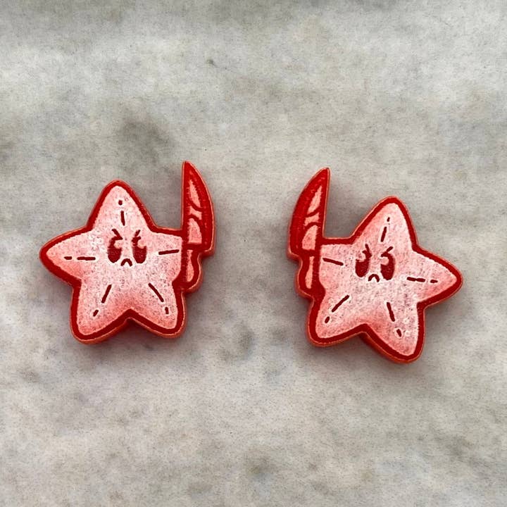 Angry Starfish Stud Earring, Silicone Mould for wholesale by EllaRaeMouldsVinyls