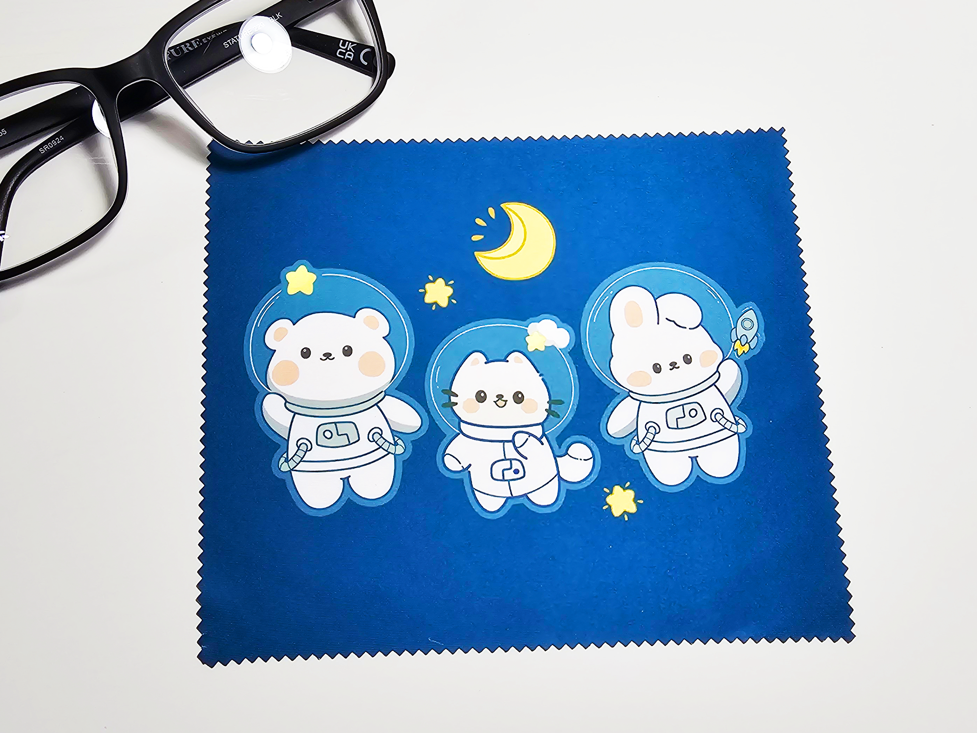 FunUsual Suspects - Wholesale Cleaning Cloth - Cat Astronaut Screen Cleaning Cloth Set3