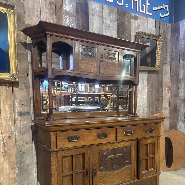 Antique Arts & Crafts Oak Sideboard by Shapland, C 1910 for wholesale by belvoir