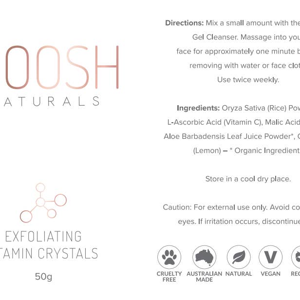 Moosh Naturals - Wholesale Facial exfoliant/scrub - EXFOLIATING VITAMIN CRYSTALS2