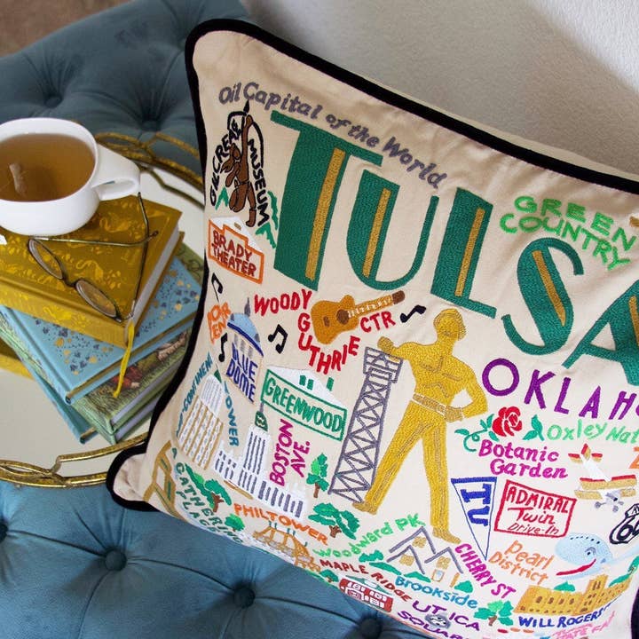 catstudio - Vente Coussin décoratif - Coussin brodé à la main Tulsa2