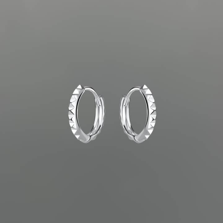 Aros Clicker Texturizados en Pirámide para venta al por mayor de Something Silver