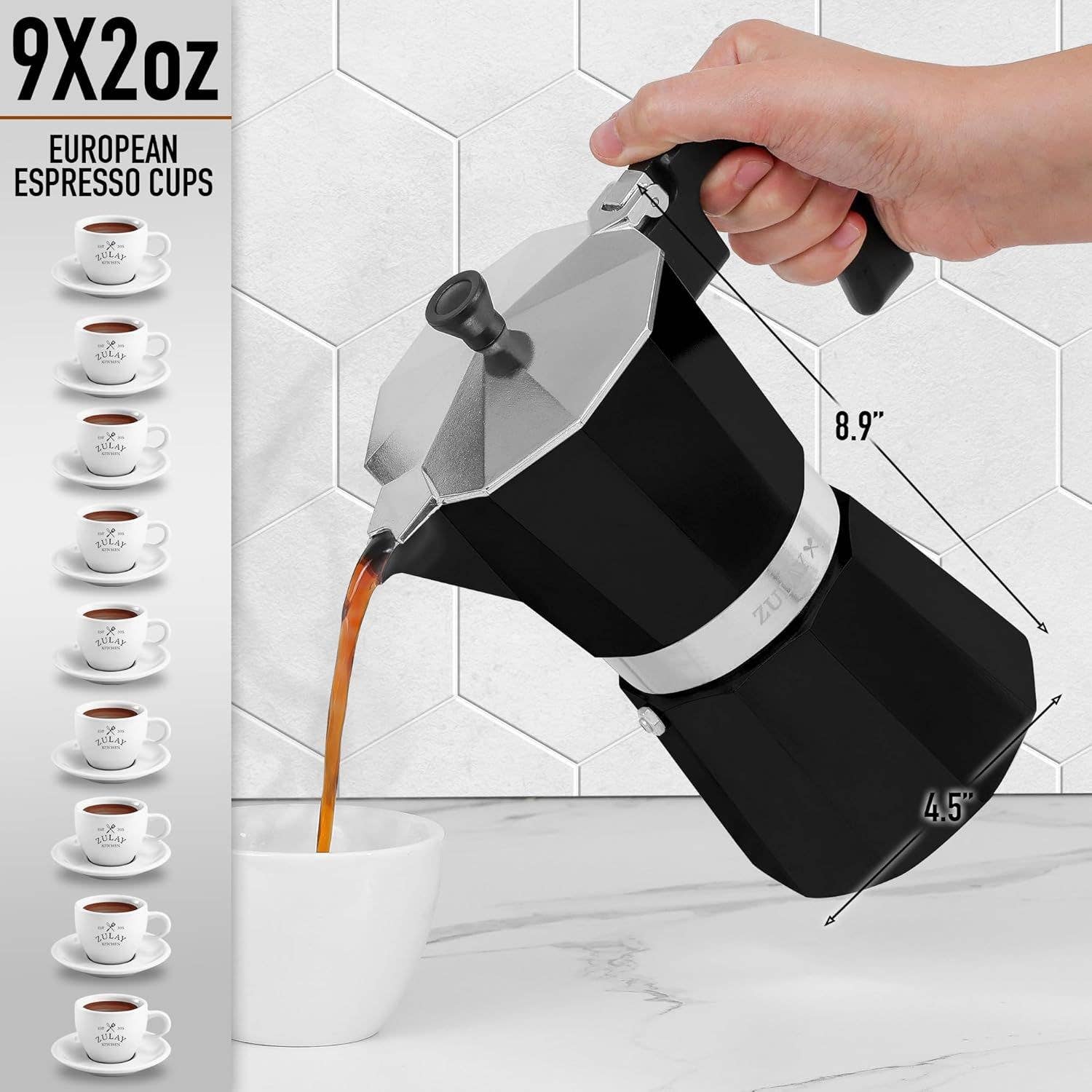 Zulay Kitchen – Großhandel Espressokocher – Moka Pot Espresso - Kubanische Kaffeemaschine39
