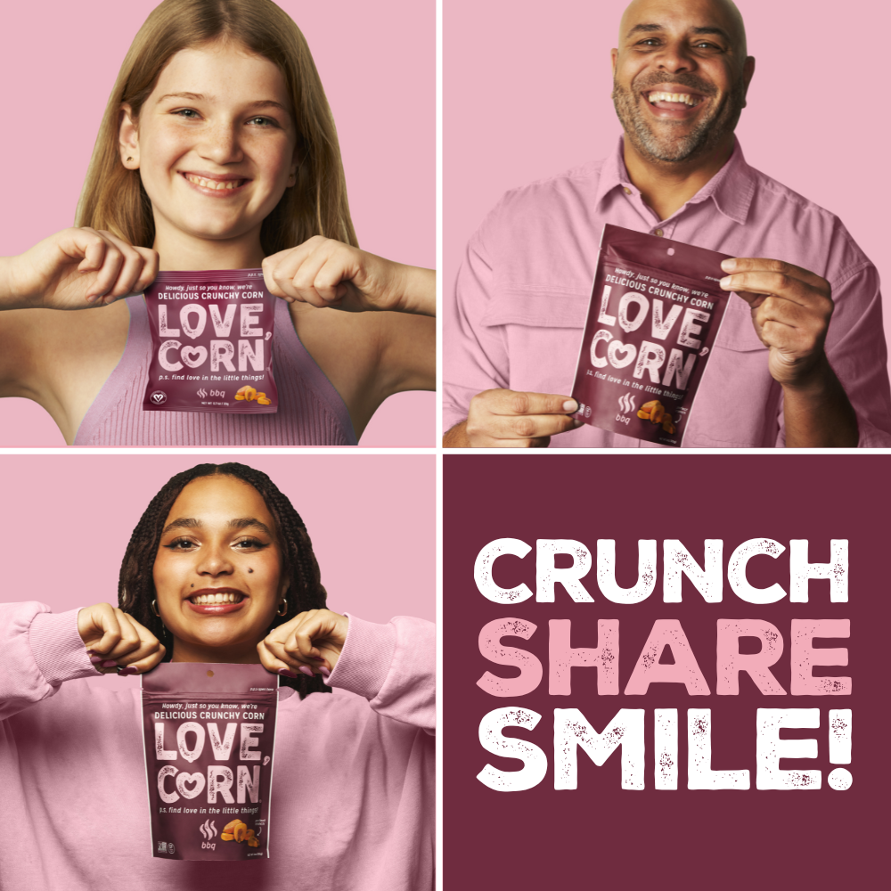 LOVE CORN - Wholesale Puffed Snack - LOVE CORN BBQ Multipack 0.7oz x 20 Bags2