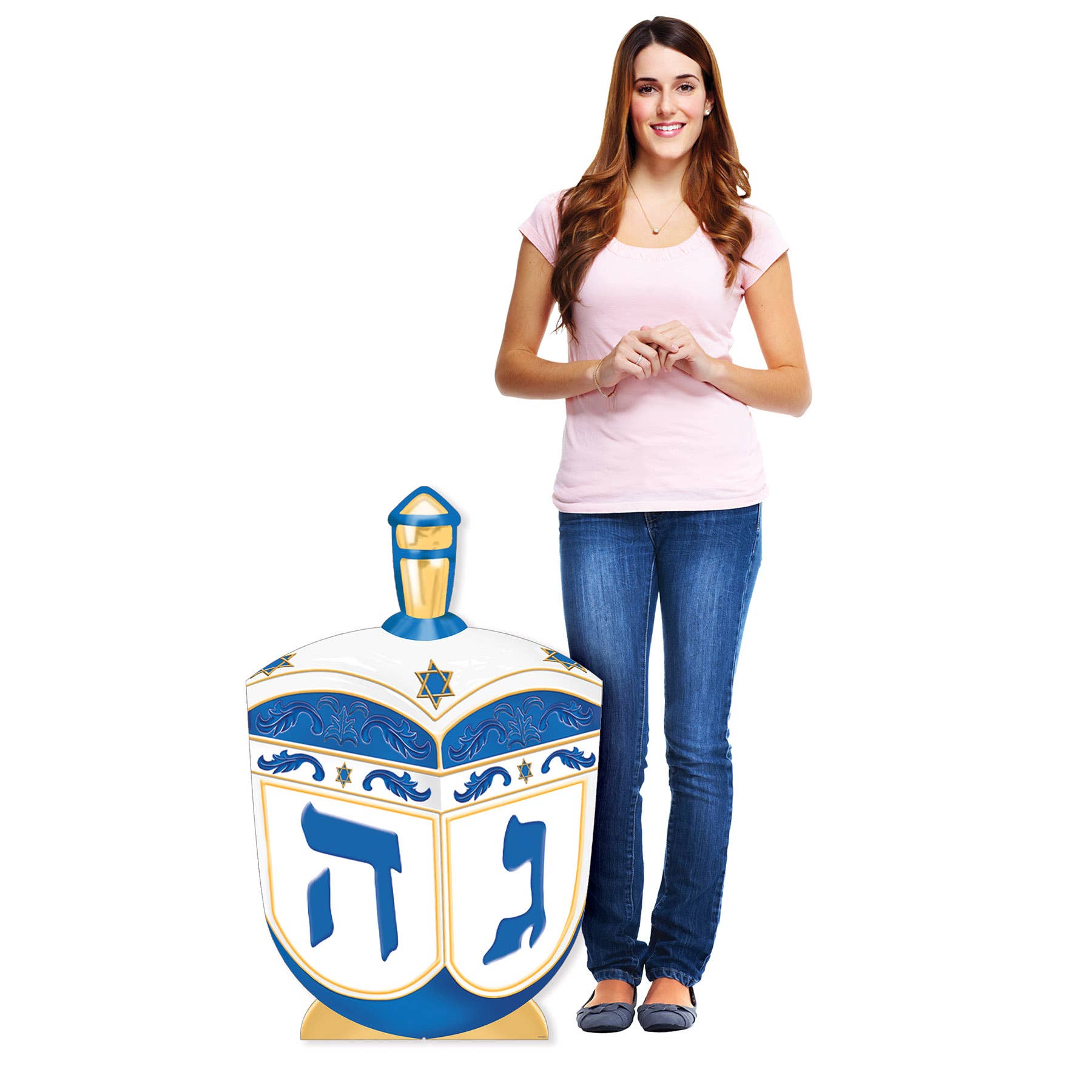 Beistle - Wholesale Dreidel - Kids - Dreidel Stand-Up, 3' 4½" x 26", Heavy Cardstock,1