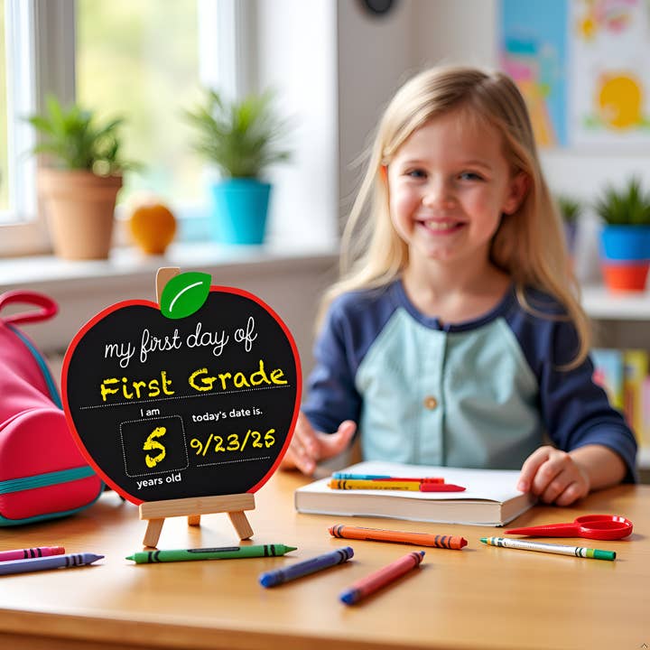 Pearhead - Wholesale Chalkboard - Kids & Baby - First and Last Day of School Reversible Chalkboard Sign7
