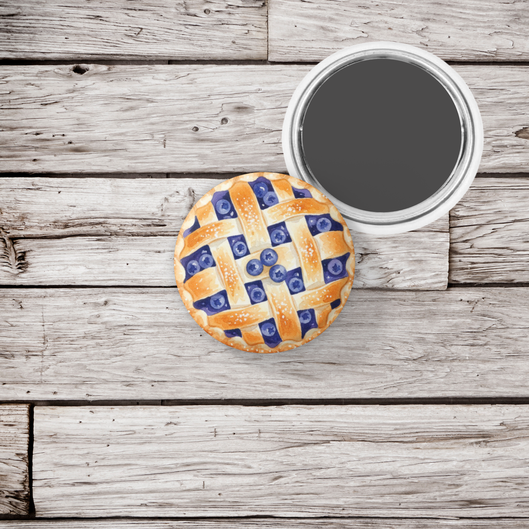NatureCuts - Wholesale Lapel Pin/Button - Blueberry Pie Pin, Blueberry Pie Keychain, Pie Magnet4