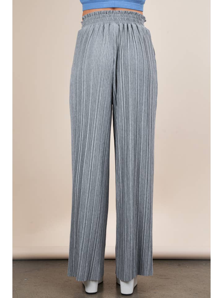 VERY J - Wholesale Pants - Women's - NP70826-Leopard Print & Solid Wide Leg Pleated Pants19