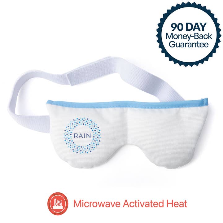Masque chauffant pour les yeux RAIN™ pour yeux secs et fatigués (réutilisable) pour la vente par RAIN