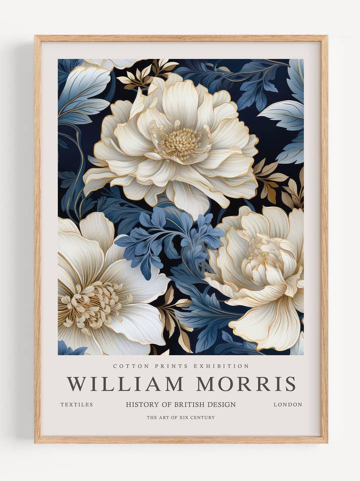 William Morris Pivoines I53-115 pour la vente par Peardrop Prints