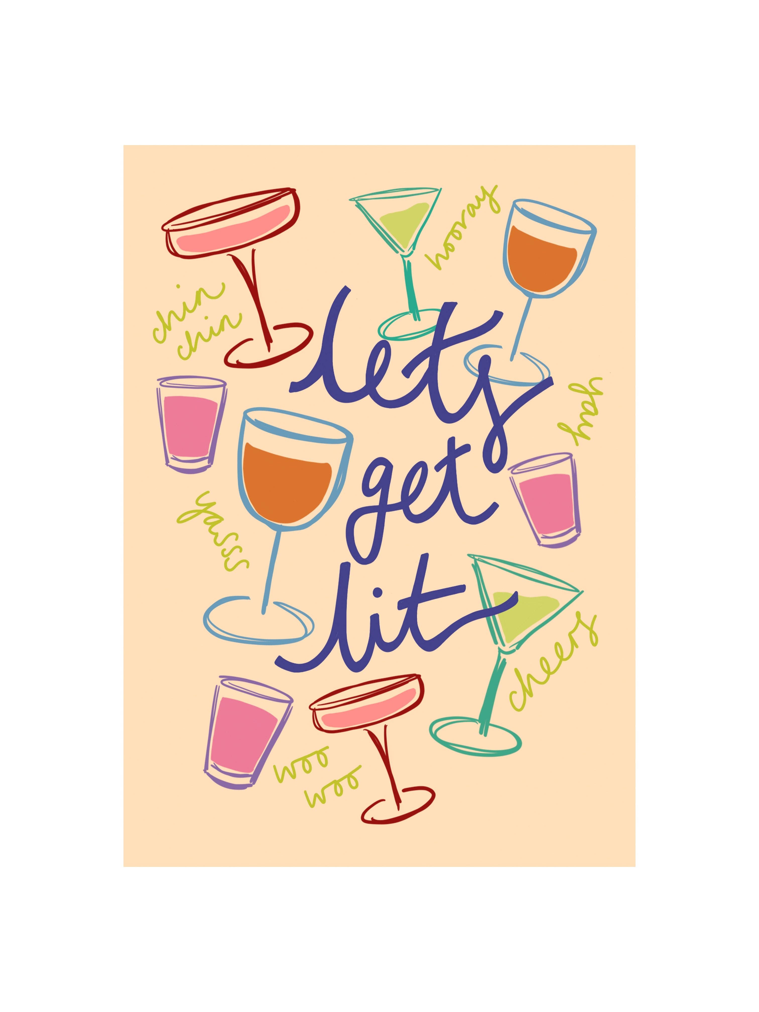 Neesh Home – wholesale Birthday card – Let's Get Lit Card | Birthday | Celebration0