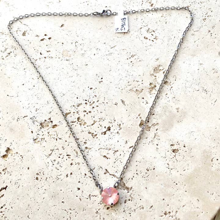 VB&CO Designs Handmade Jewelry - Wholesale Pendant/Charm Necklace - Swarovski flamingo crystal necklace