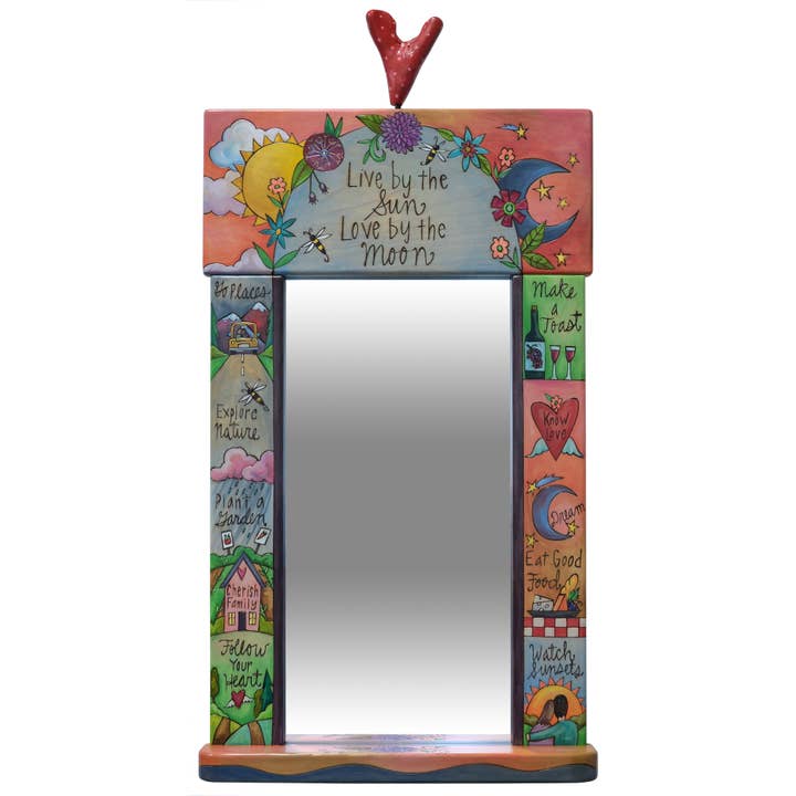 Espejo Grande Hecho a Mano - Parte Superior Cuadrada para venta al por mayor de Sticks