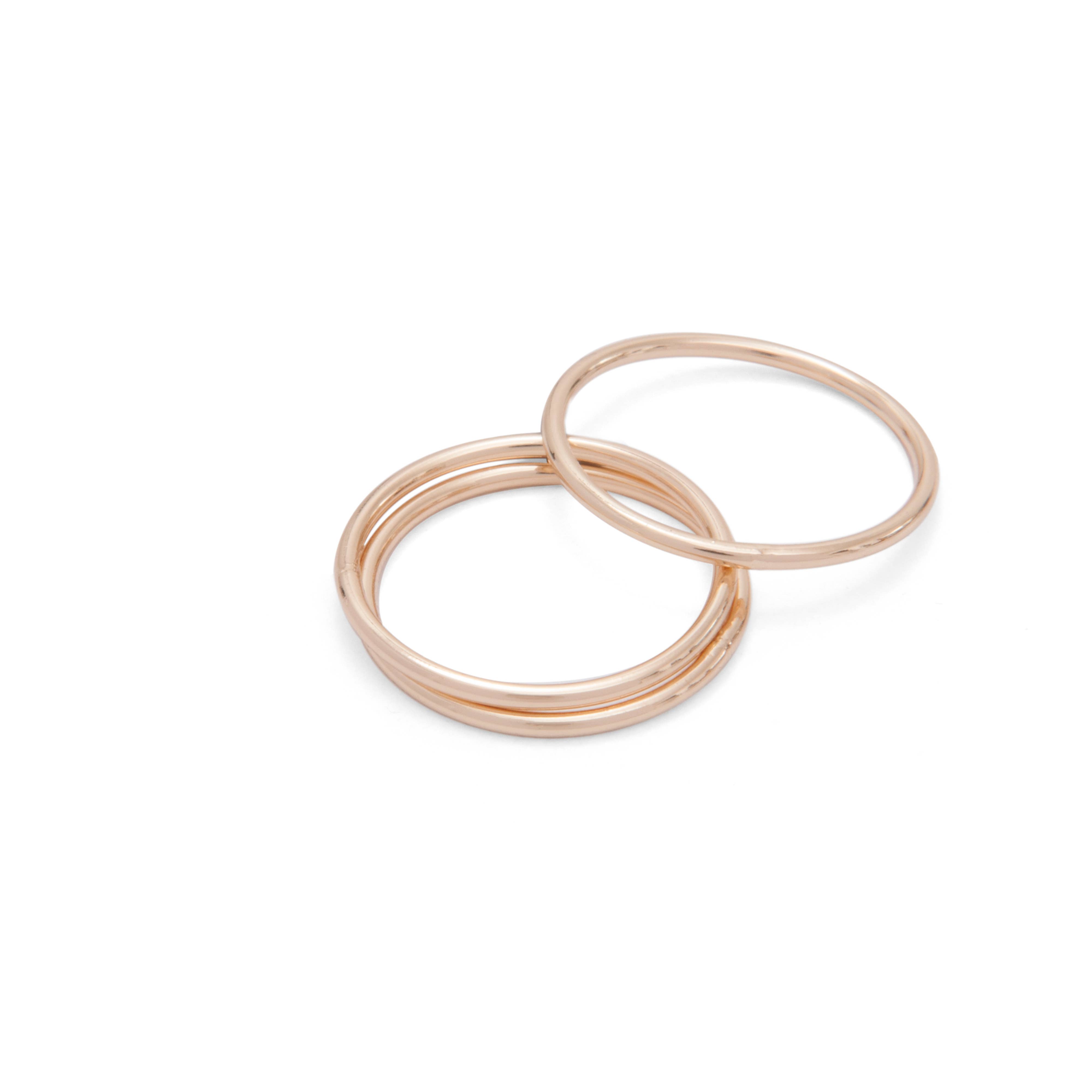 A Weathered Penny Jewellery – wholesale Band/stacked ring – Rose Gold Stacking Rings