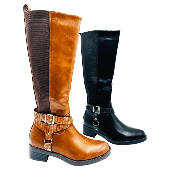 Rentoes - Wholesale Boots - Women's - Ladies' Stretchy Knee High Boots FR6954