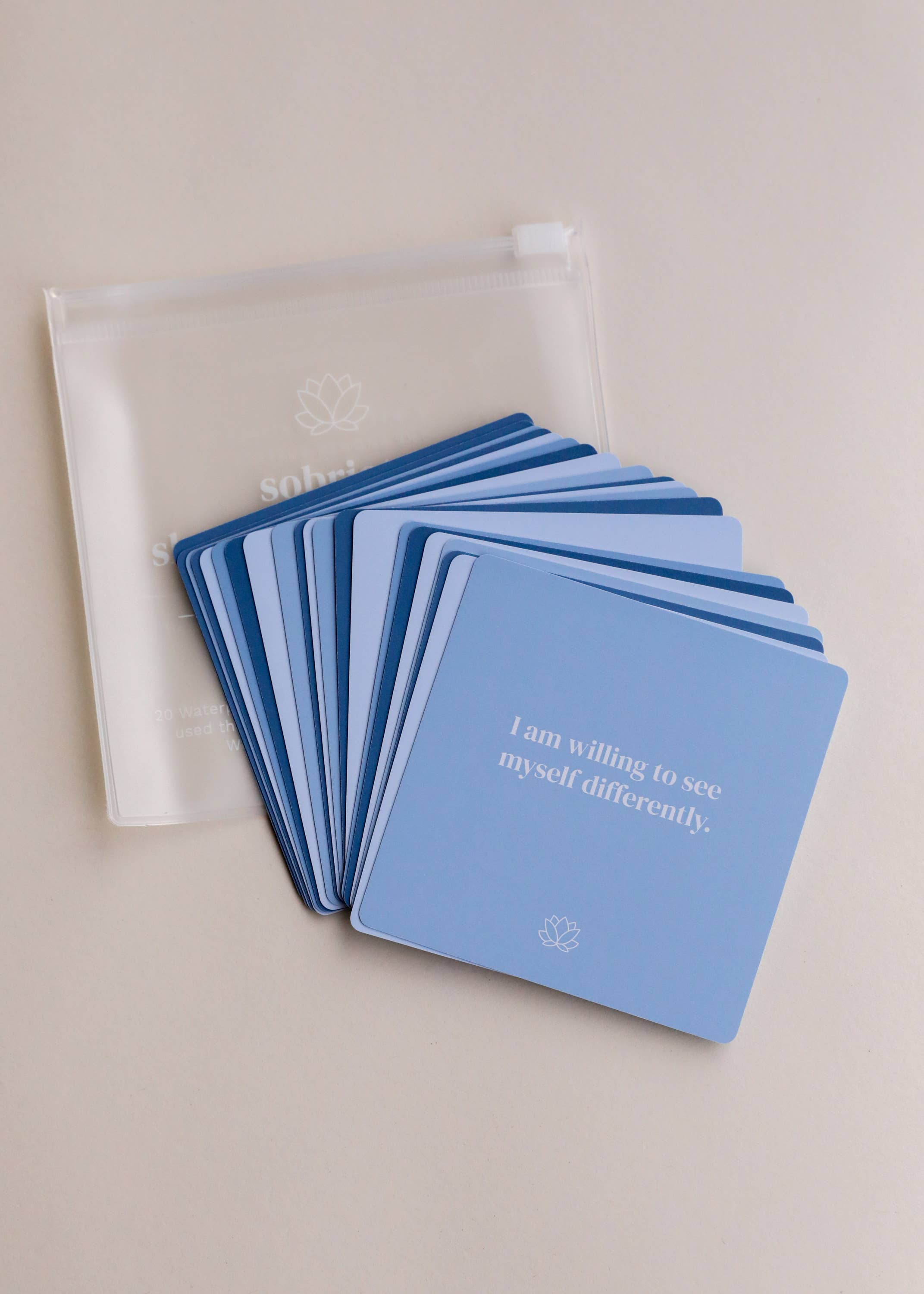 JaxKelly - Wholesale Stationery/Notecard Set - Shower Affirmation™ Display Cards - Sobriety2