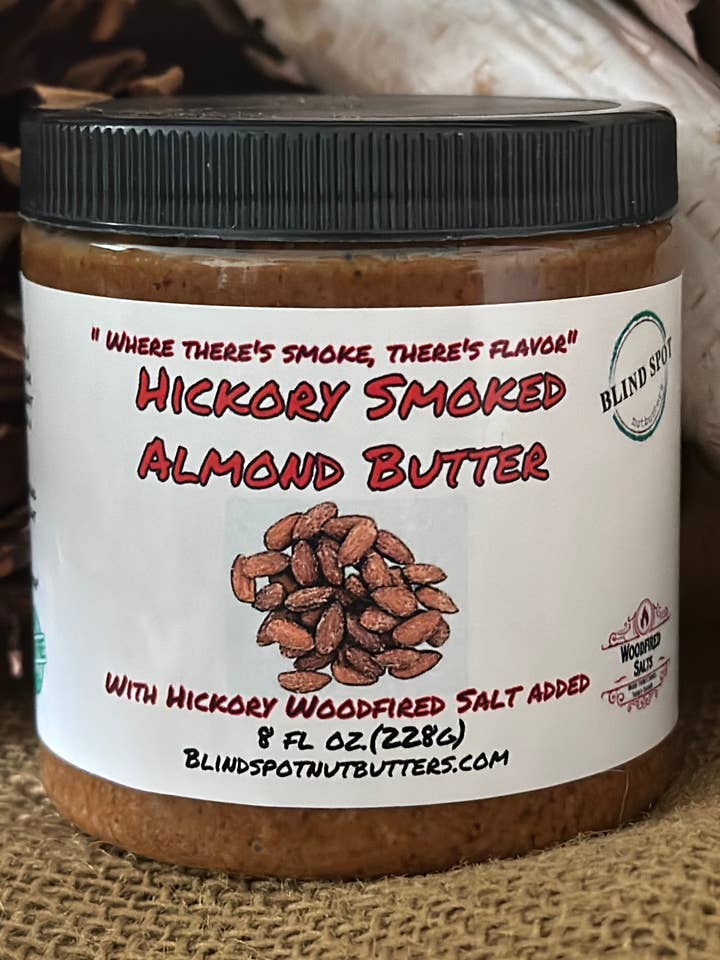 Hickory Smoked Almond Butter for wholesale by Blindspot Nutbutters