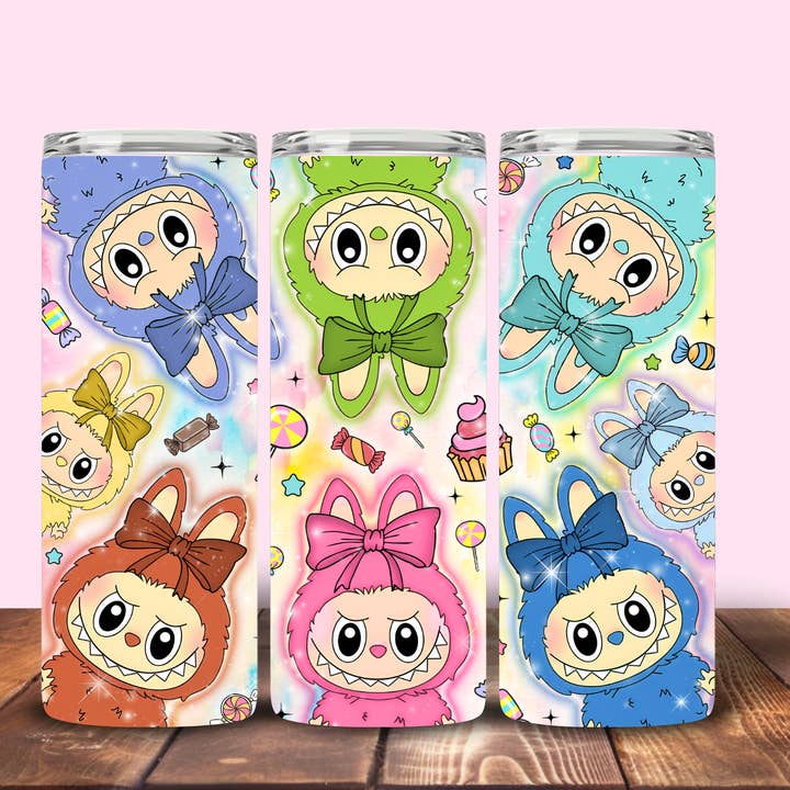 The Detailed Diva - Wholesale Insulated Mug/Tumbler - Labubu Sublimated Tumblers–Cute & Collectible Character Cups3