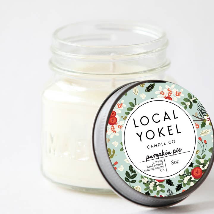 Pumpkin Pie | 8oz Mason | Soy Wax Candle | for wholesale by THE LOCAL YOKEL
