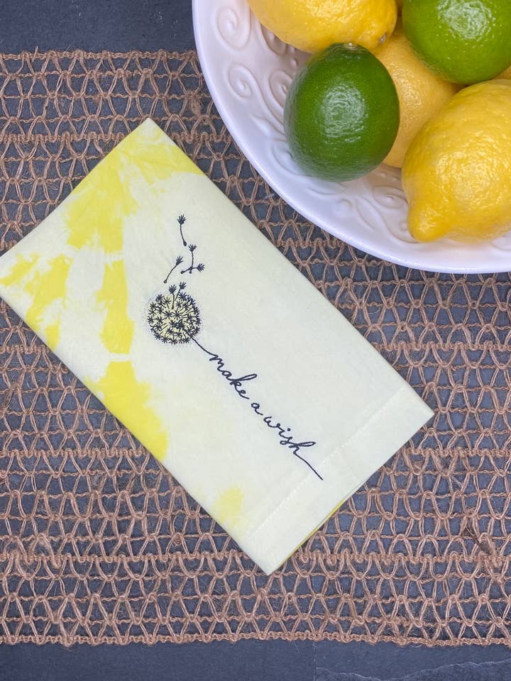 Guardanapos de pano Faça um desejo Tie Dye por atacado de Lucky Penny LA