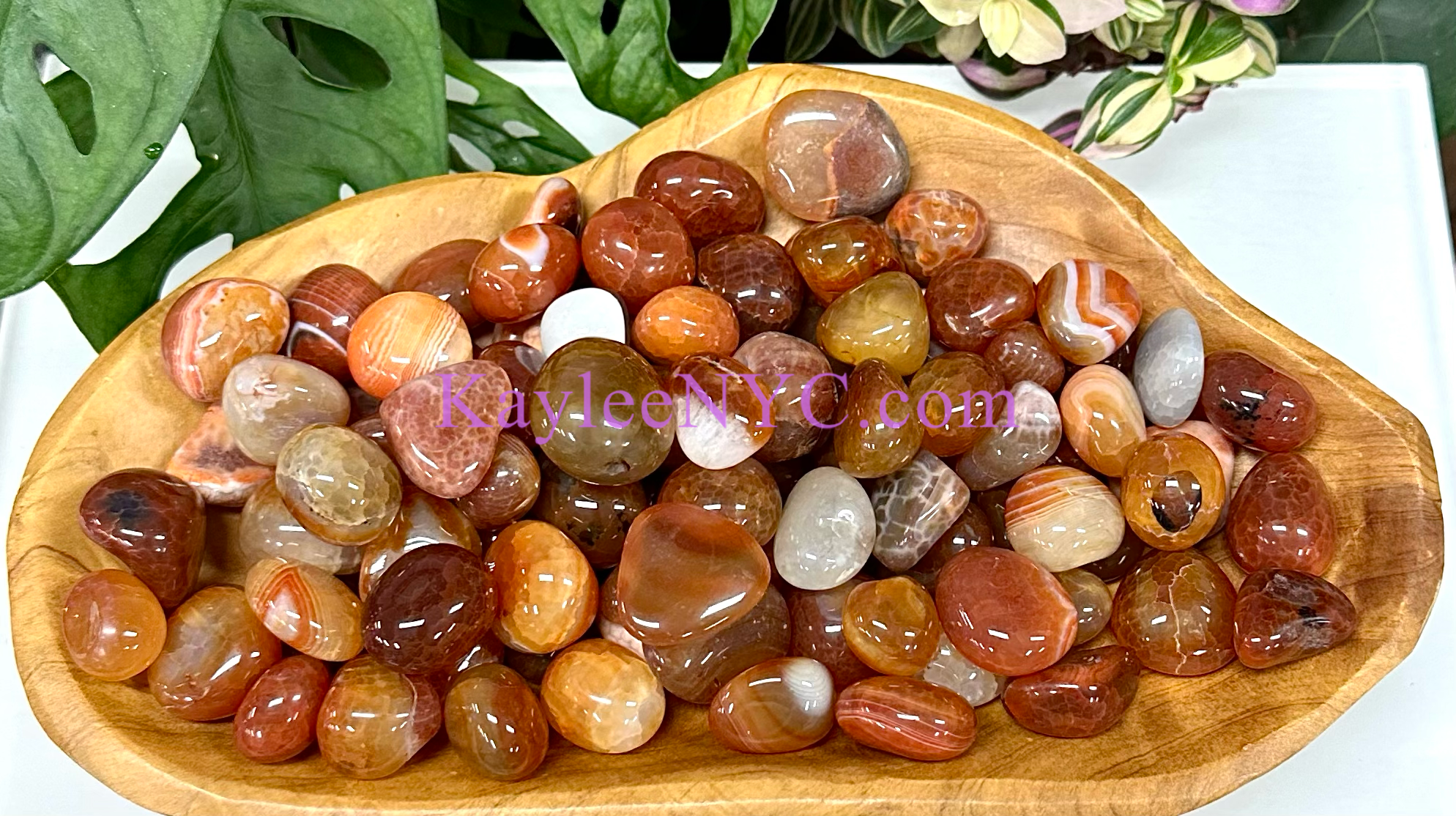 KayleeNYC - Wholesale Spiritual Stone/Crystal - 2 Lbs Natural Carnelian Tumble Healing Energy1
