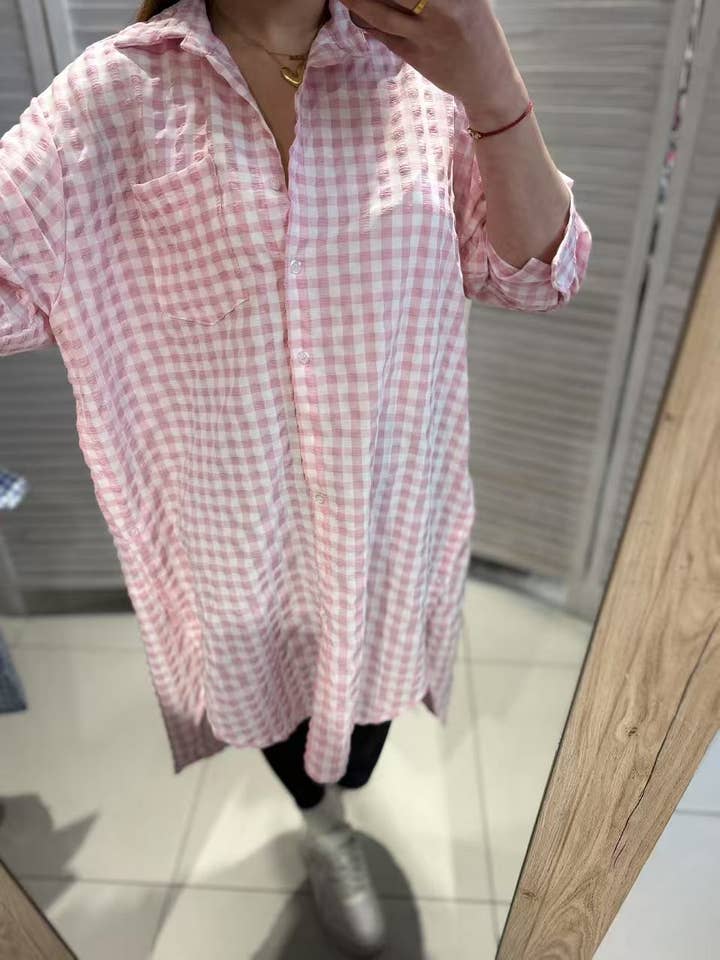 VESTIDO CAMISERO DE ALGODÓN para venta al por mayor de VICTORIA&ISAAC