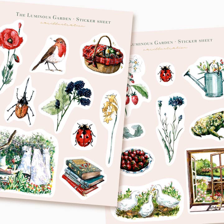 Carillustration - Wholesale Sticker - Set pegatinas Luminous Garden1